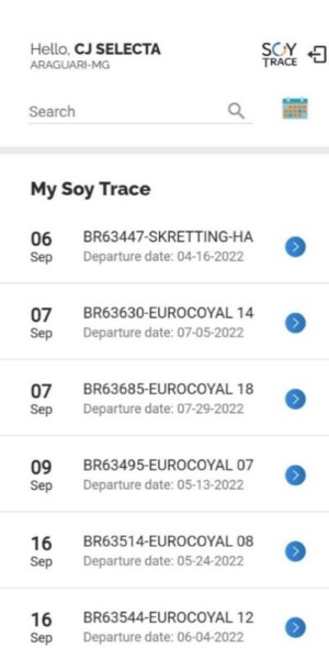 Lista por embarque / navio